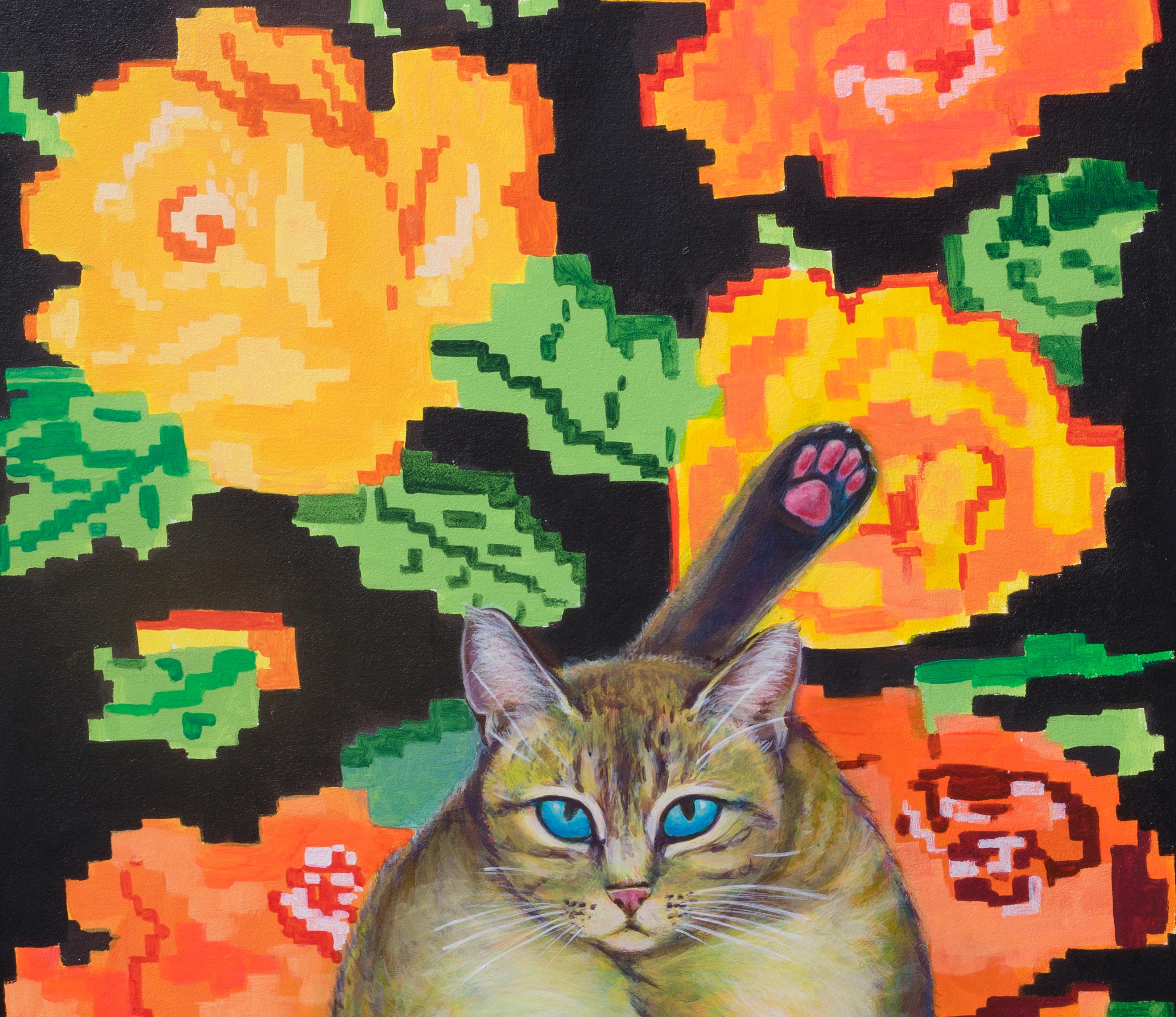 Figurative Cat Portrait on Dibond.  Domestic Still Life with Pet, Lim. Ed. 5/25 For Sale 2