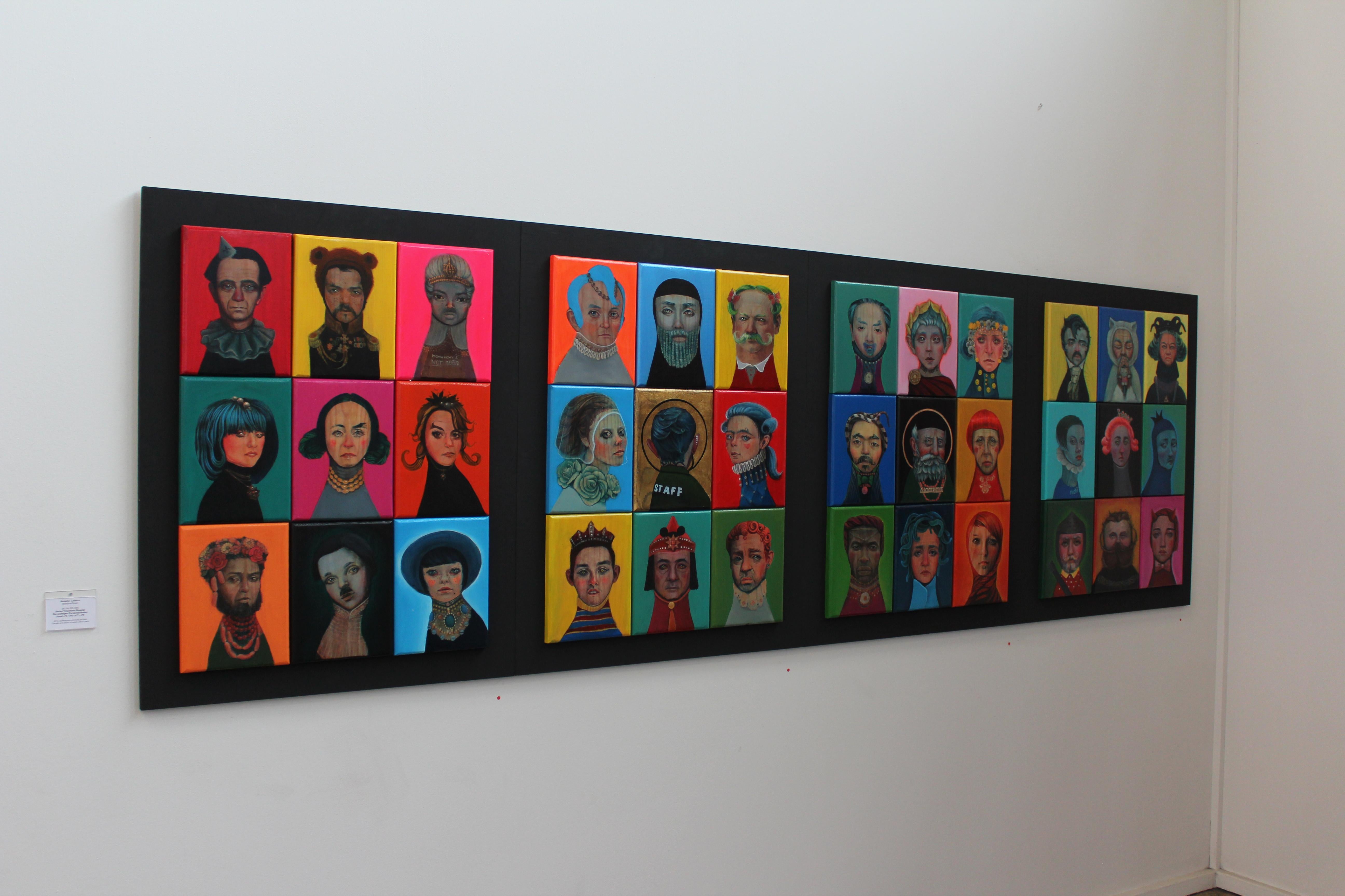 Champollion. Limited Edition #15/20 Contemporary Pop Surrealist Portrait on Wood For Sale 8
