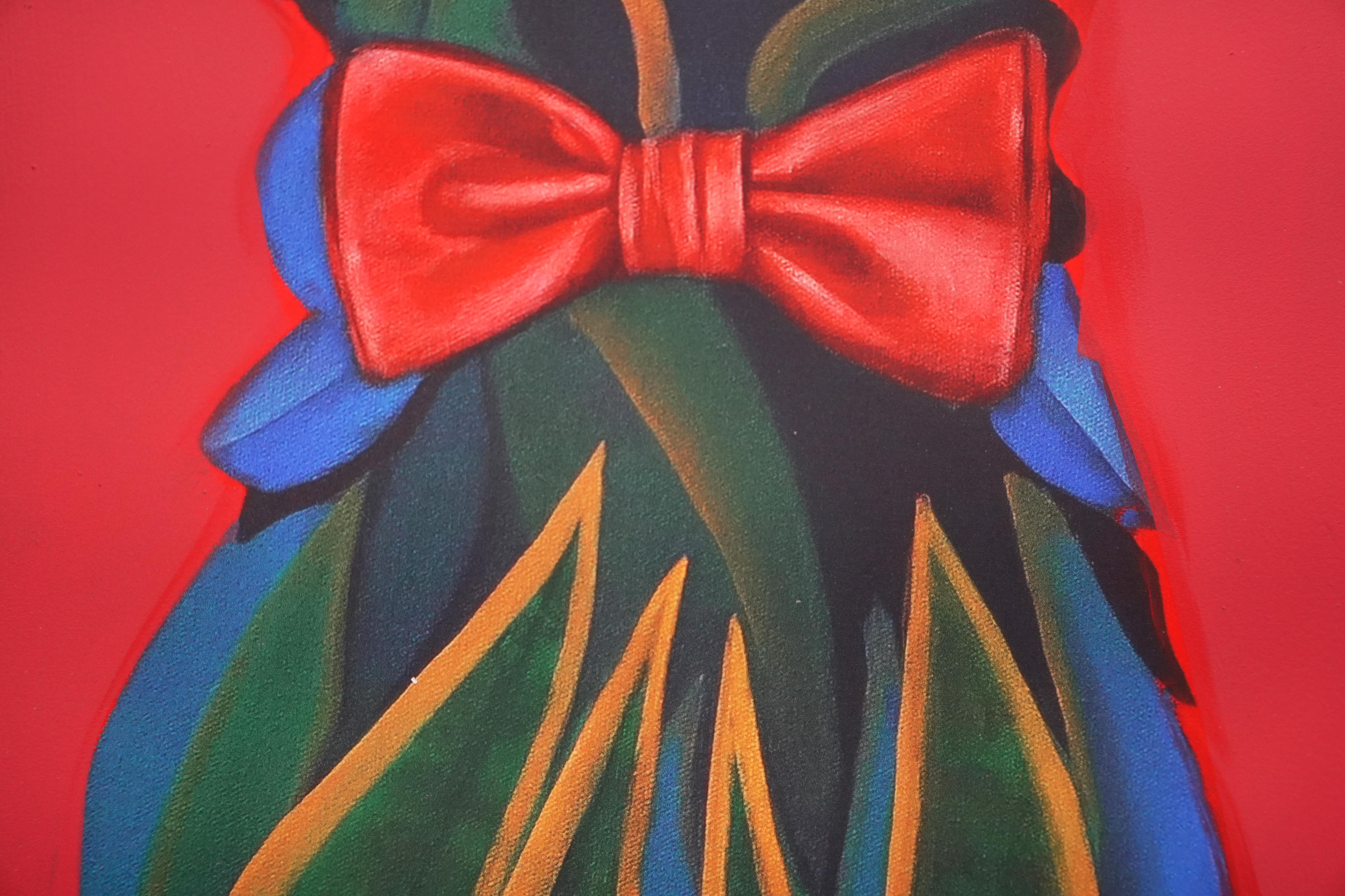 Questa stampa UV su Dibond in edizione limitata appartiene alla serie Fetiches di Natasha Lelenco, un'esplorazione artistica della ritrattistica intrecciata con motivi organici. Numerata 24 di 25, ogni stampa è sottoposta a una sottile rifinitura a