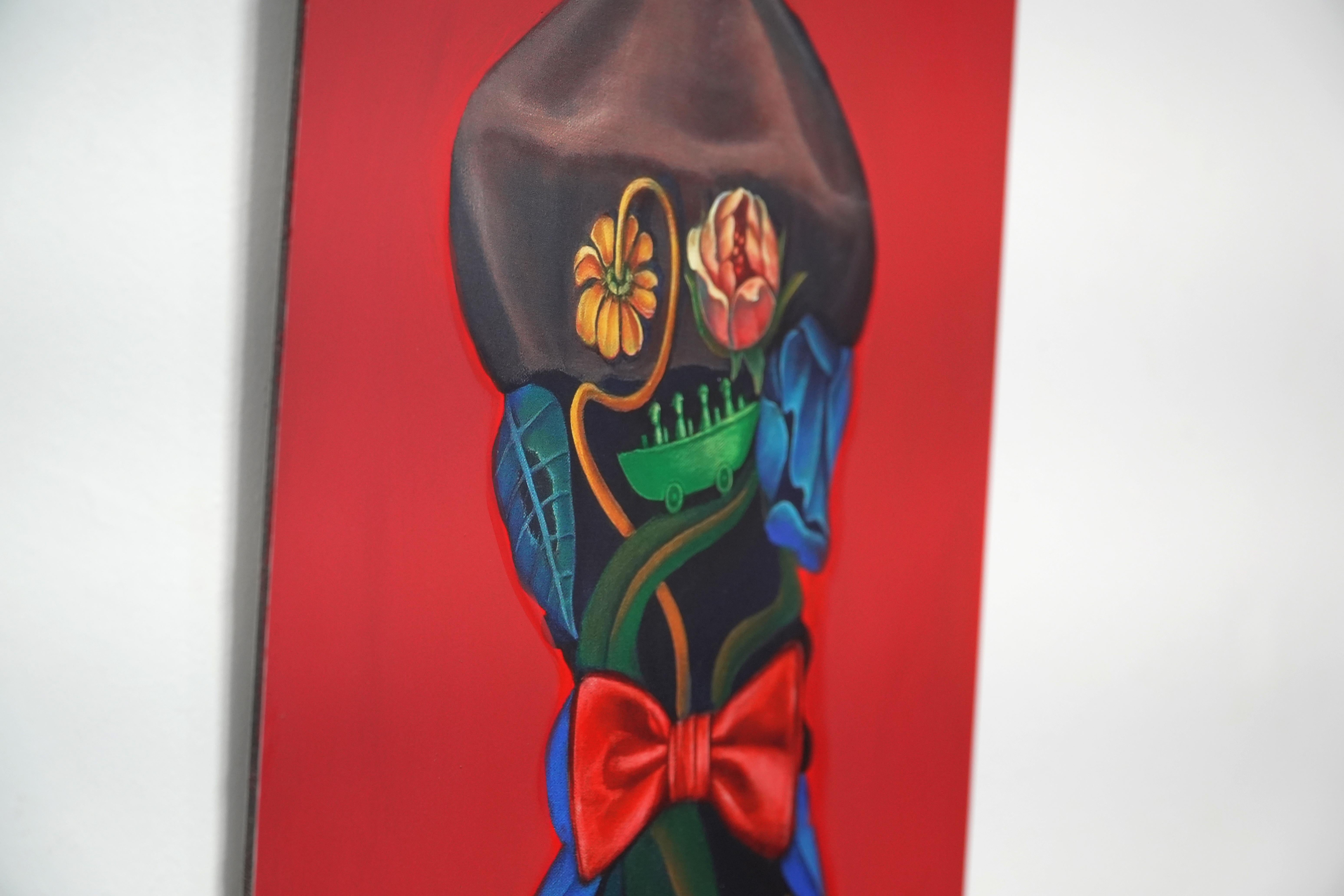 Ritratto botanico contemporaneo. Stampa originale su Dibond  24/25. Fortunatamente vivo in vendita 1