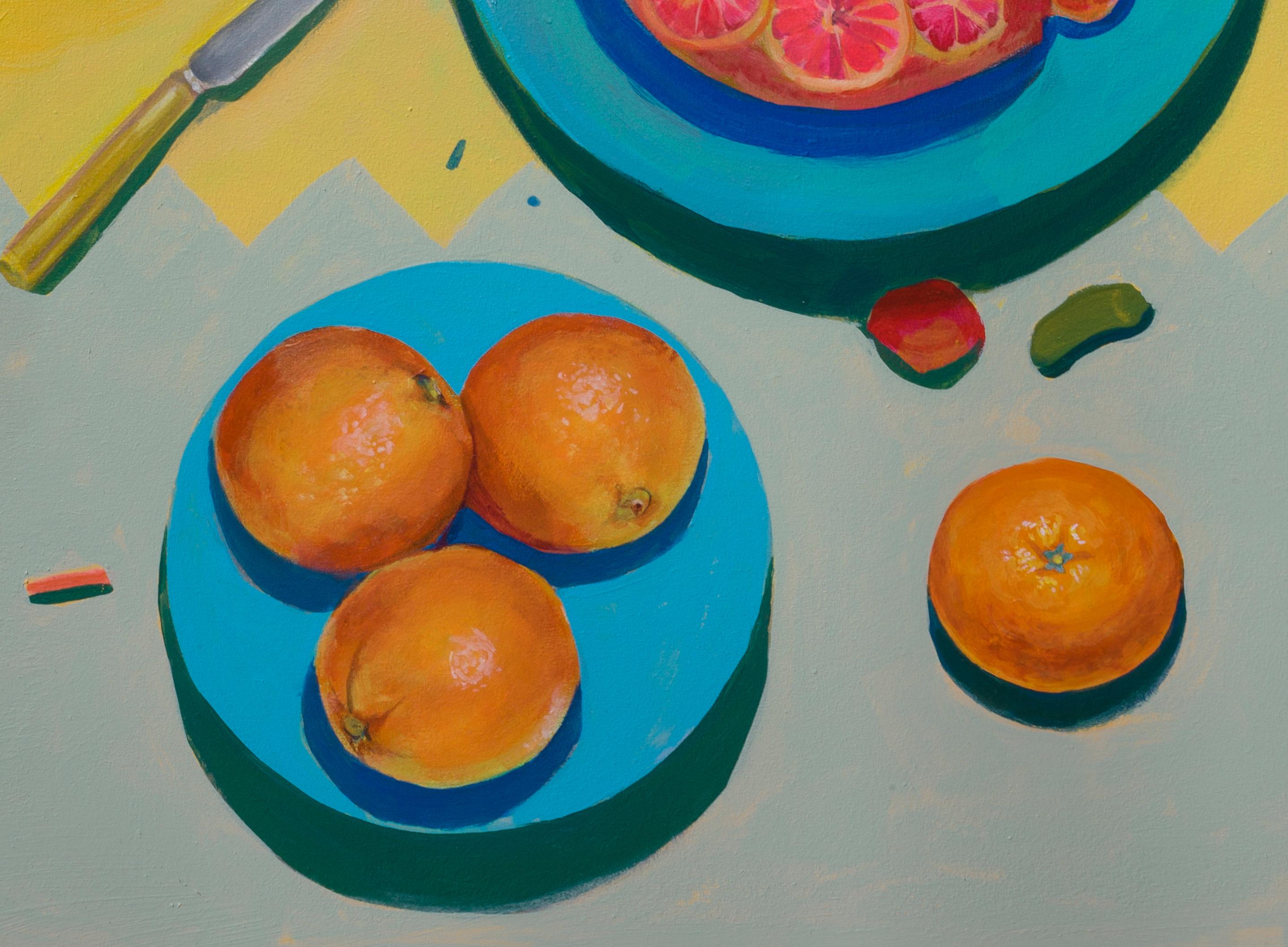 This contemporary figurative portrait forms part of Natasha Lelenco’s limited edition series The Dinners, an ongoing exploration of identity, ritual, and psychological space through vividly stylized characters. “The Mother” (Edition 5/25) is a