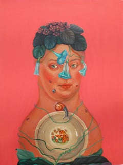 Crown and Snail : portrait surréaliste avec détails fantaisistes Lim. Ed. 25/25