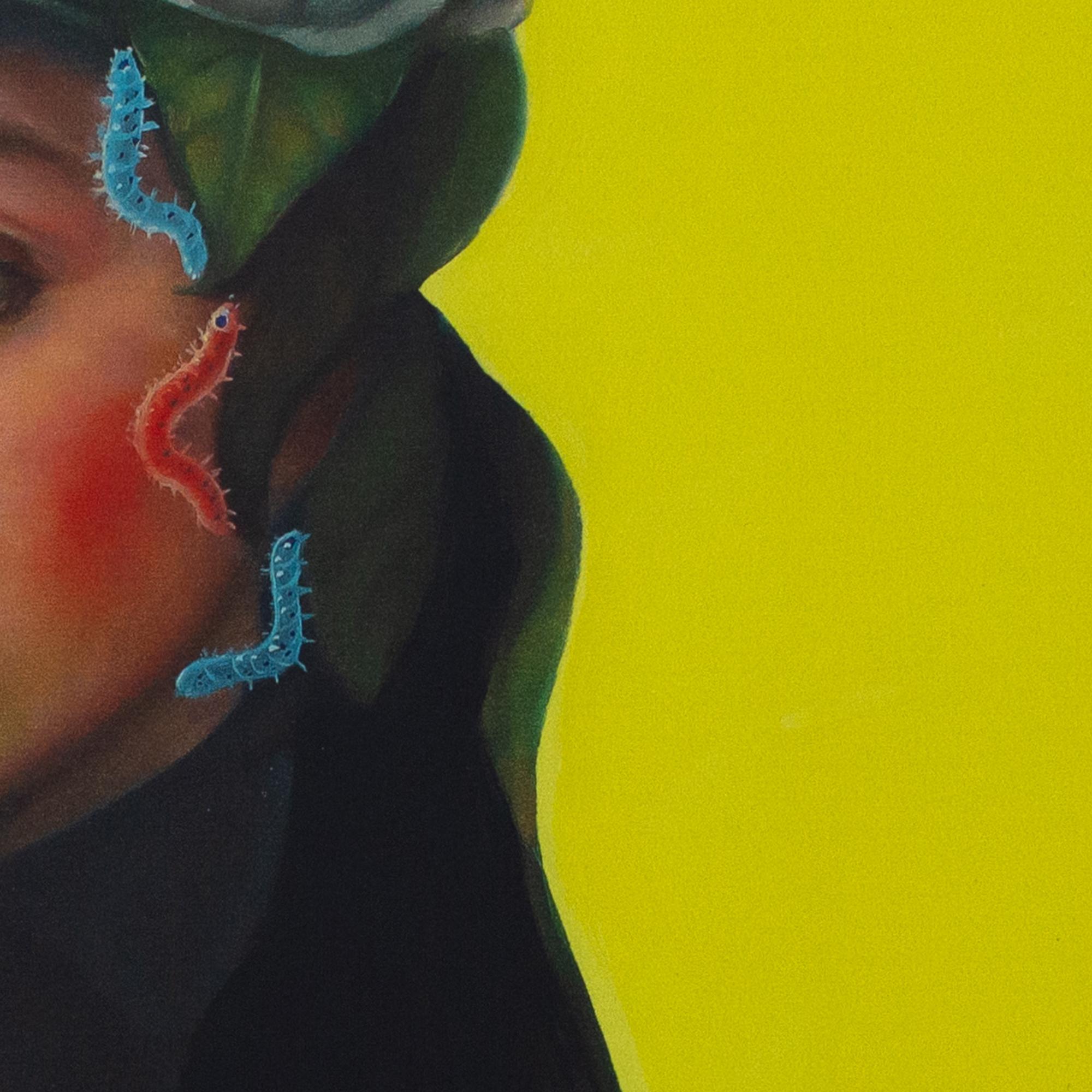 Neznakomka – 2022, Limited Edition Dibond Print, Pop Surrealist Floral Portrait For Sale 4