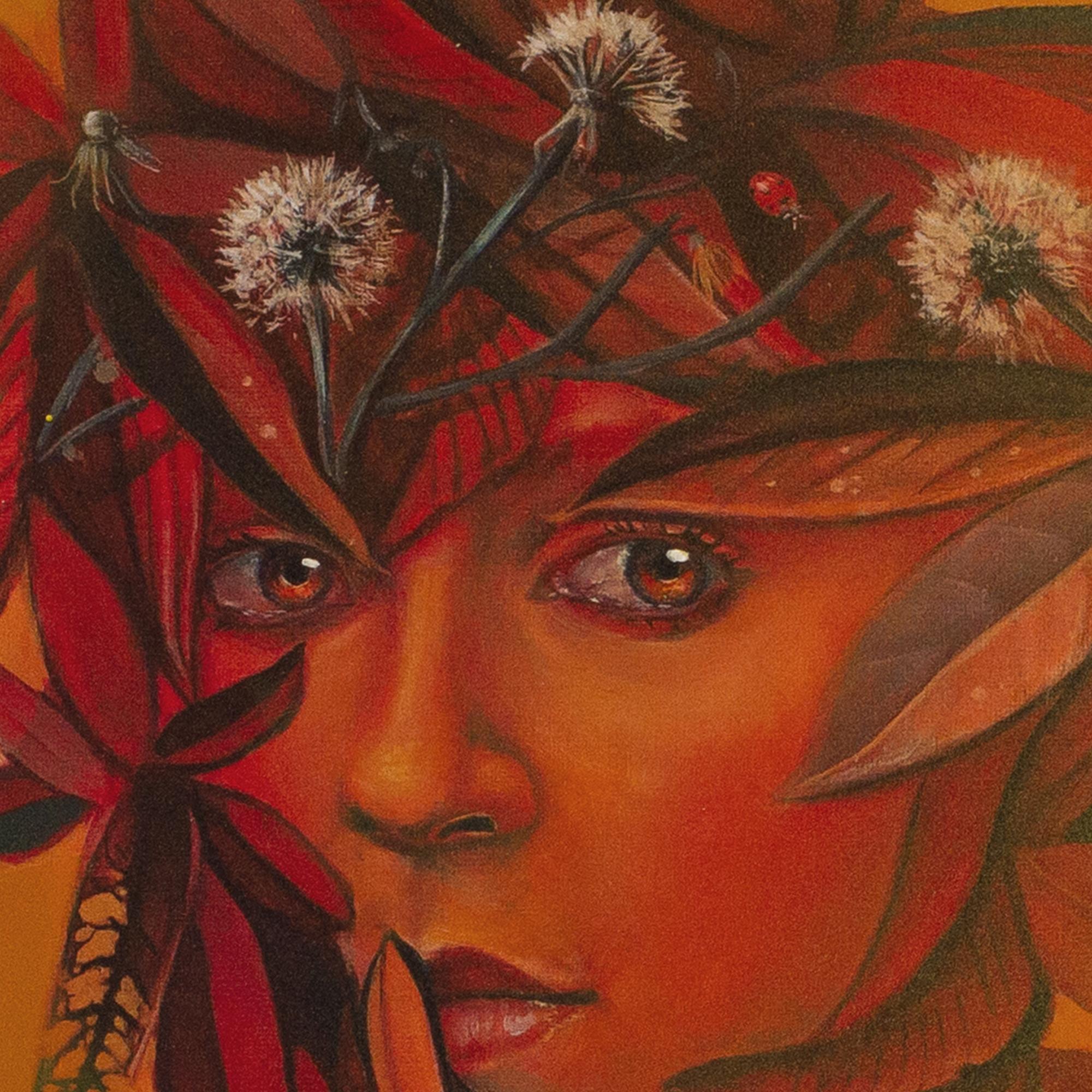Ritratto botanico autunnale - 2022, Stampa UV su Dibond, Figurativo contemporaneo in vendita 2