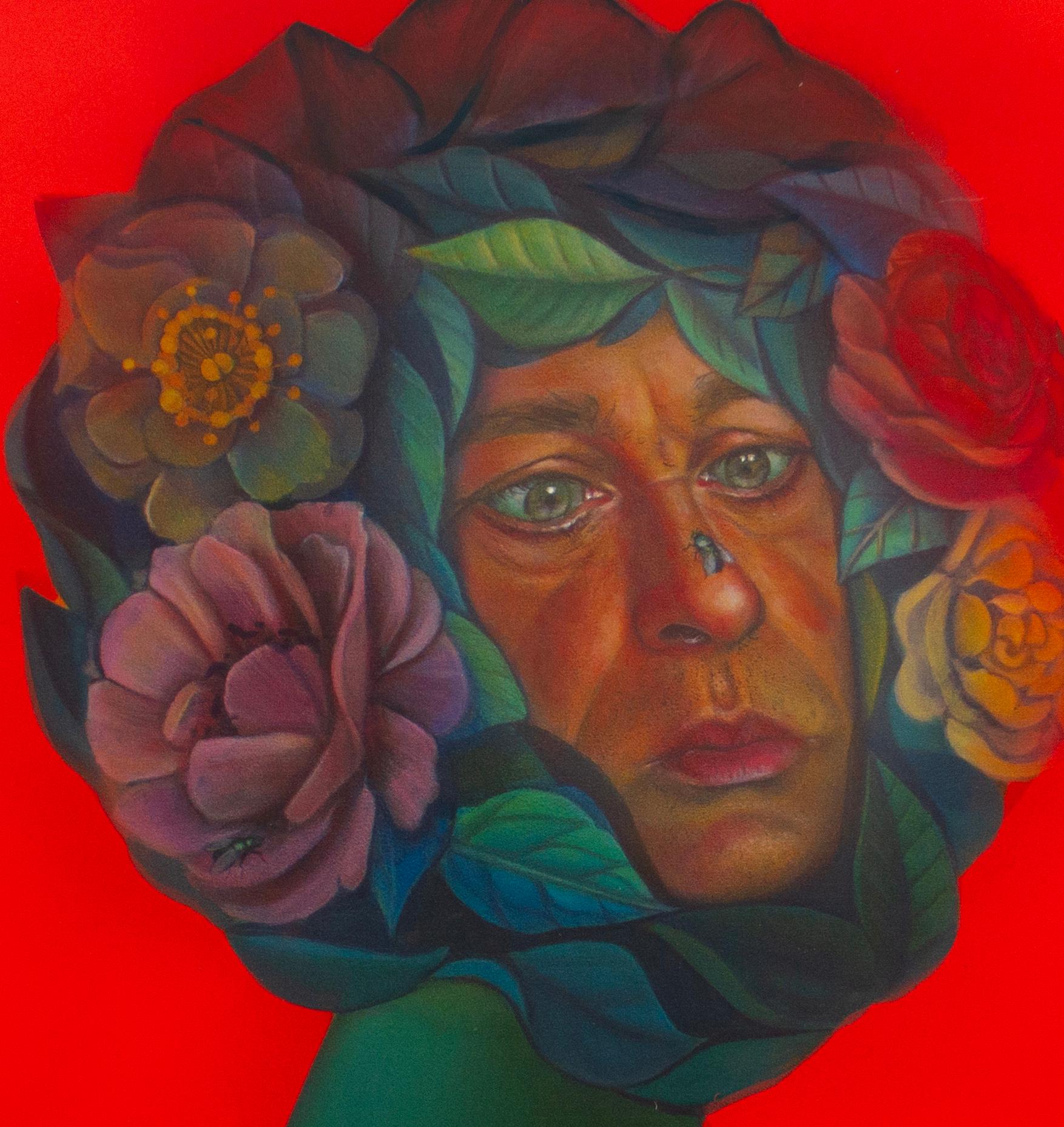 Fluor Funny Portrait. Between Blooms and Beings - Limited Edition - Print by Natasha Lelenco