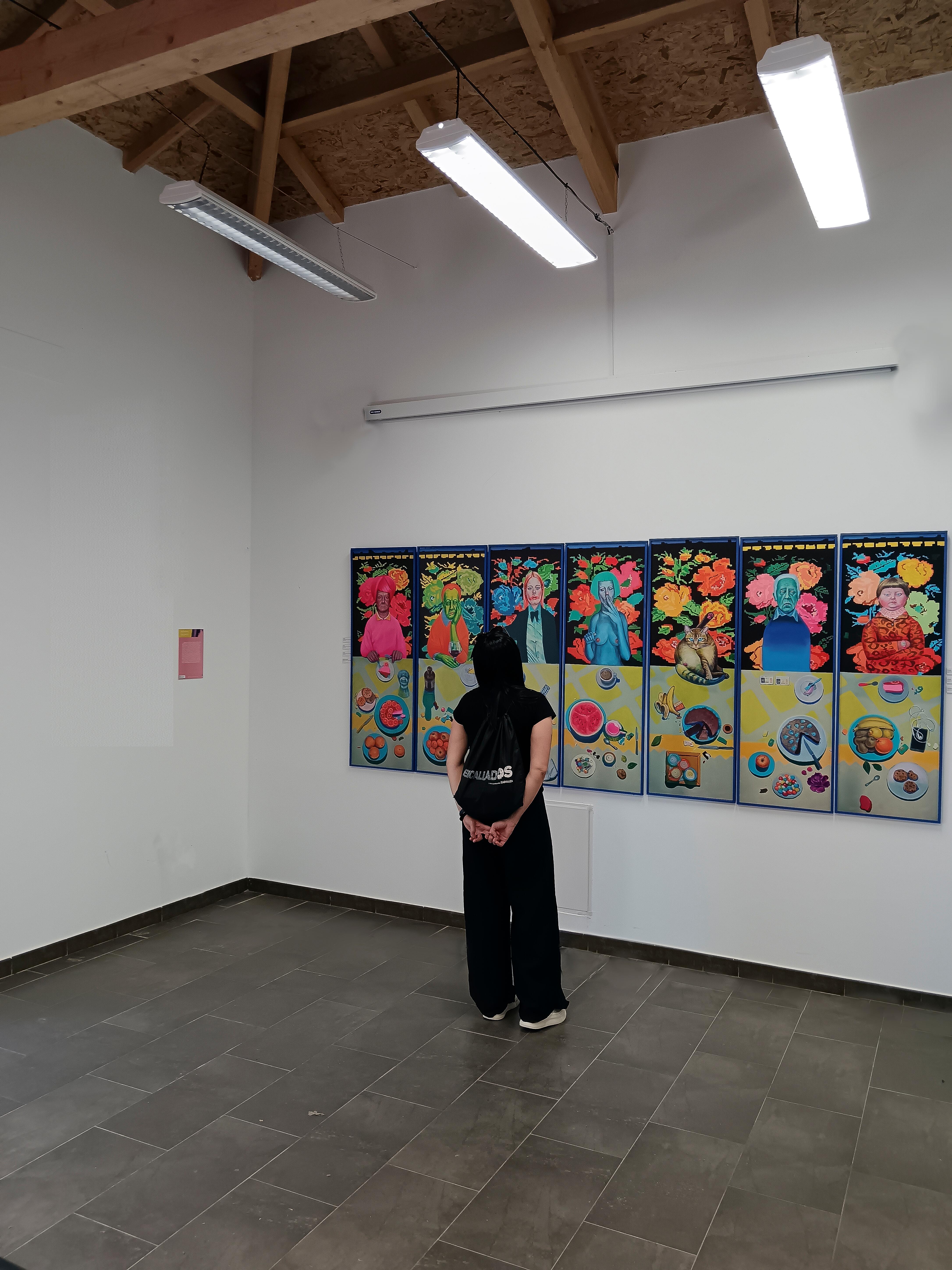 The Dinners. Seven-Panel Figurative Print on Dibond, Contemporary Portraiture For Sale 6