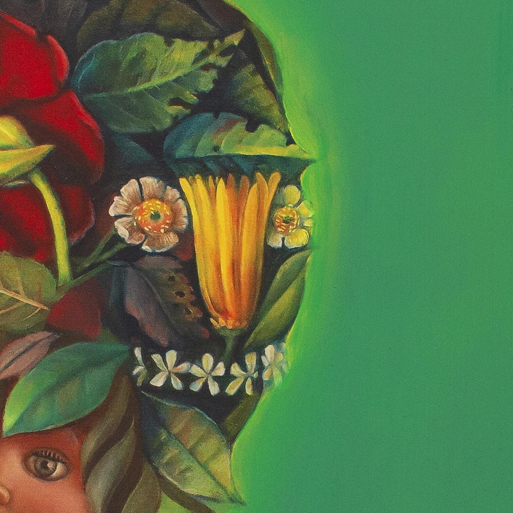Kitsch Floral Portrait Composition. Fetishes Series. Limited Edition 24/25 For Sale 2