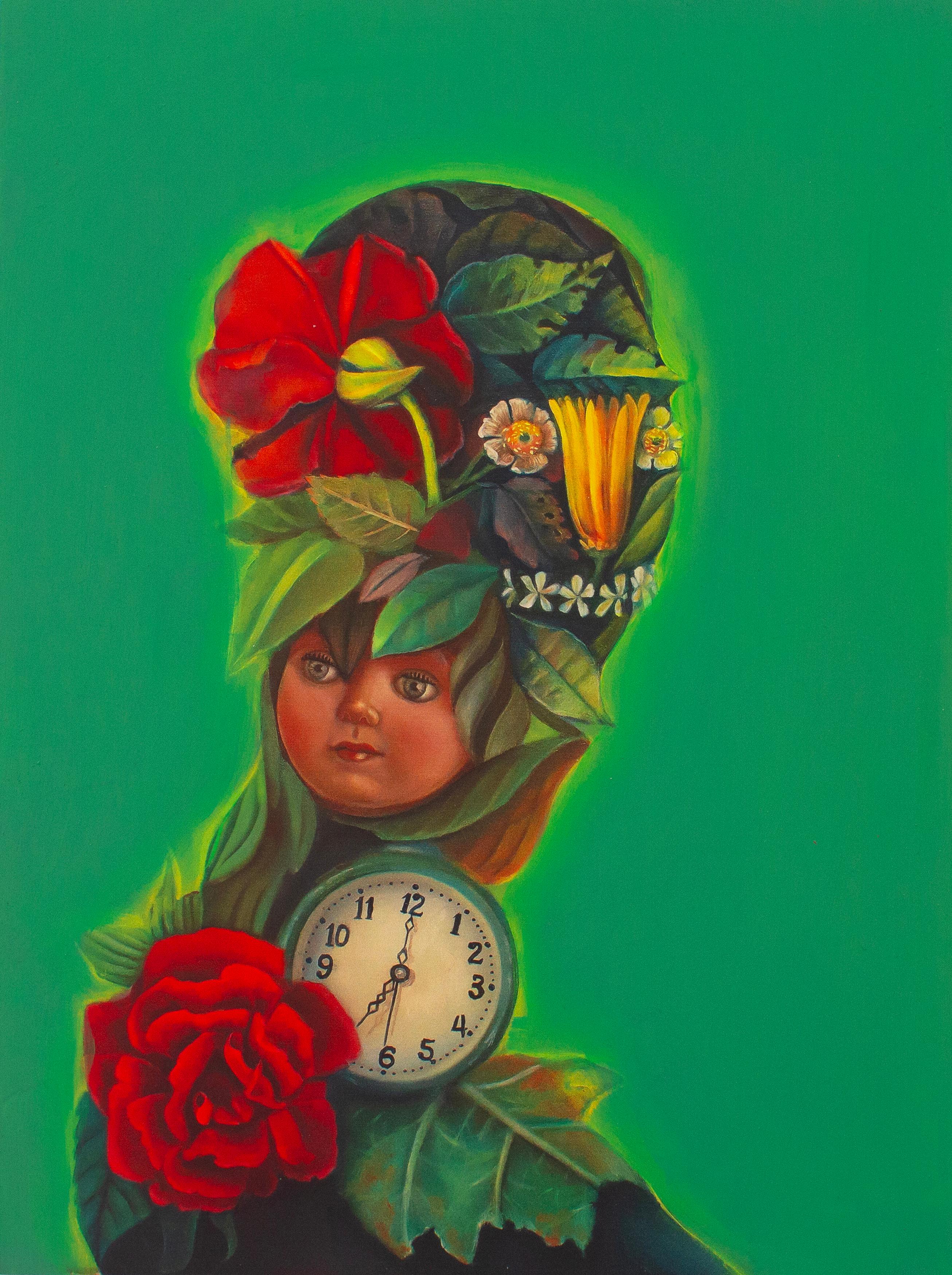 Kitsch Floral Portrait Composition. Fetishes Series. Limited Edition 24/25