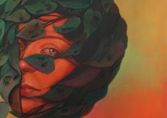 Retrato Inspirado en la Naturaleza con Velo de Hoja y Detalles de Hormiga. Edición limitada 24/25