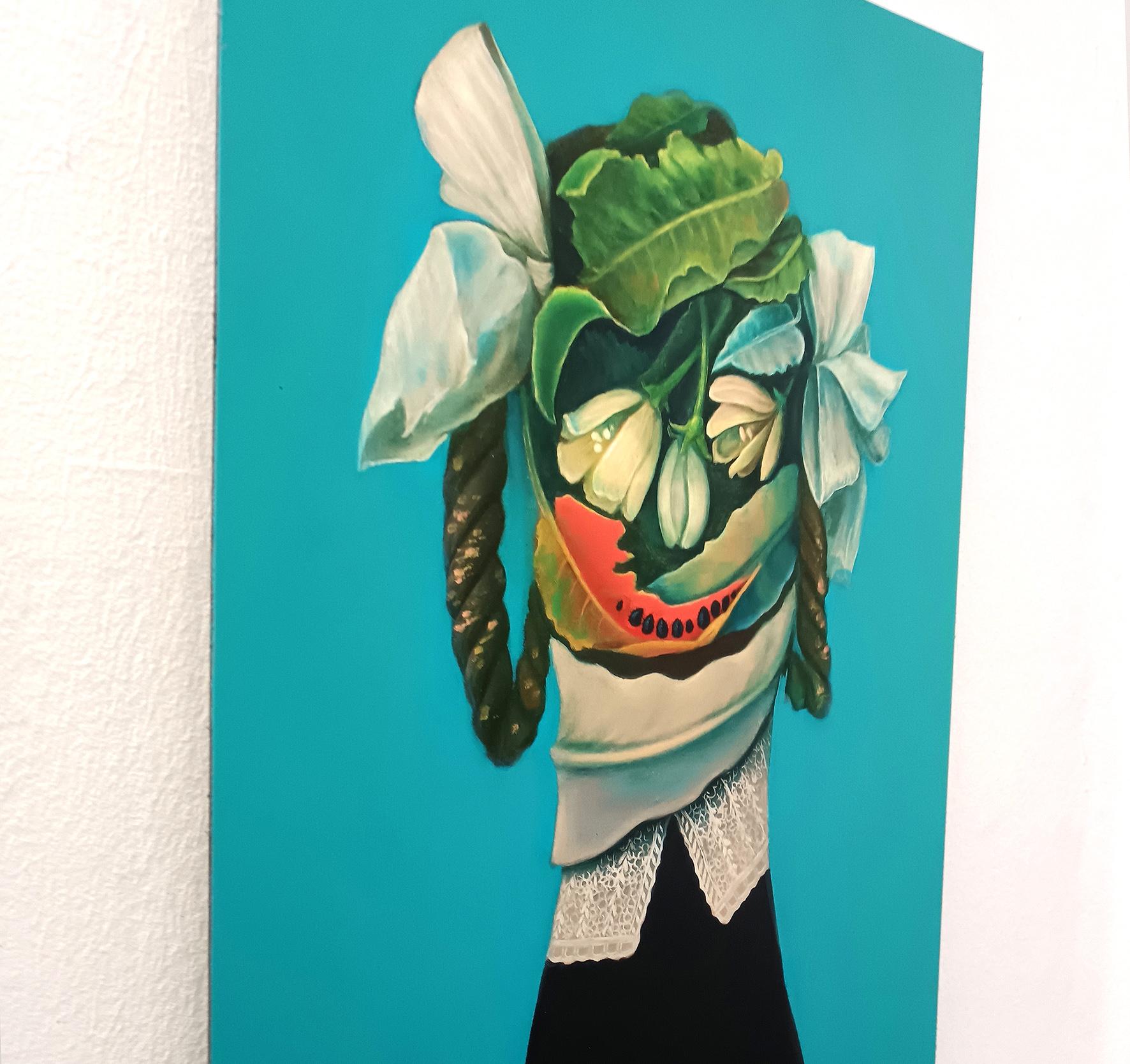 Surreal Botanical Female Portrait – Limited Edition Dibond Print Number 24/25 For Sale 1
