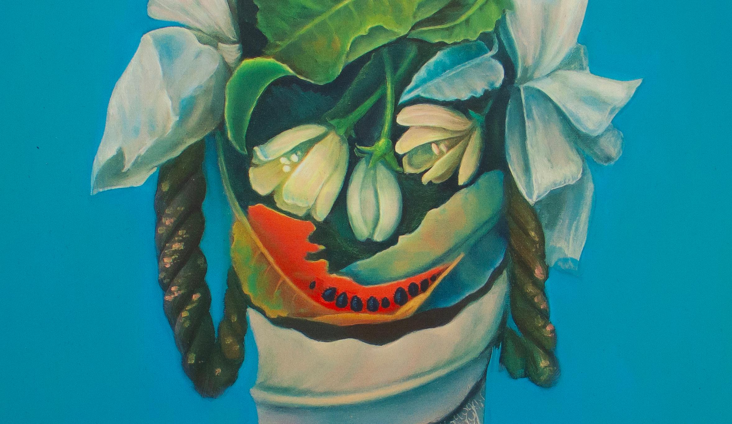 Surreal Botanical Female Portrait – Limited Edition Dibond Print Number 24/25 For Sale 2