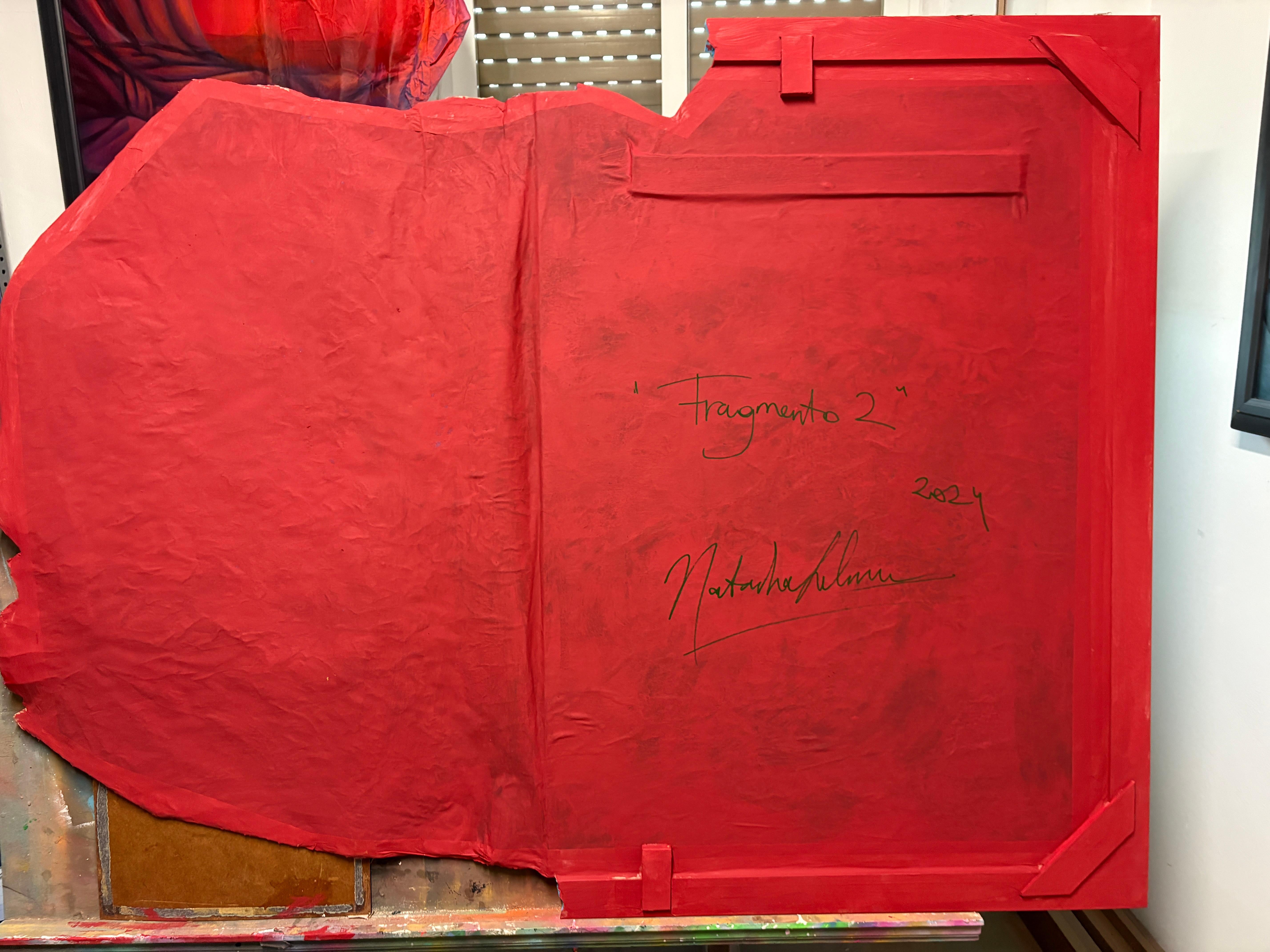 Fragmented Portrait With Red Surface Expansion Inspired by the Dream of Ariadne For Sale 5