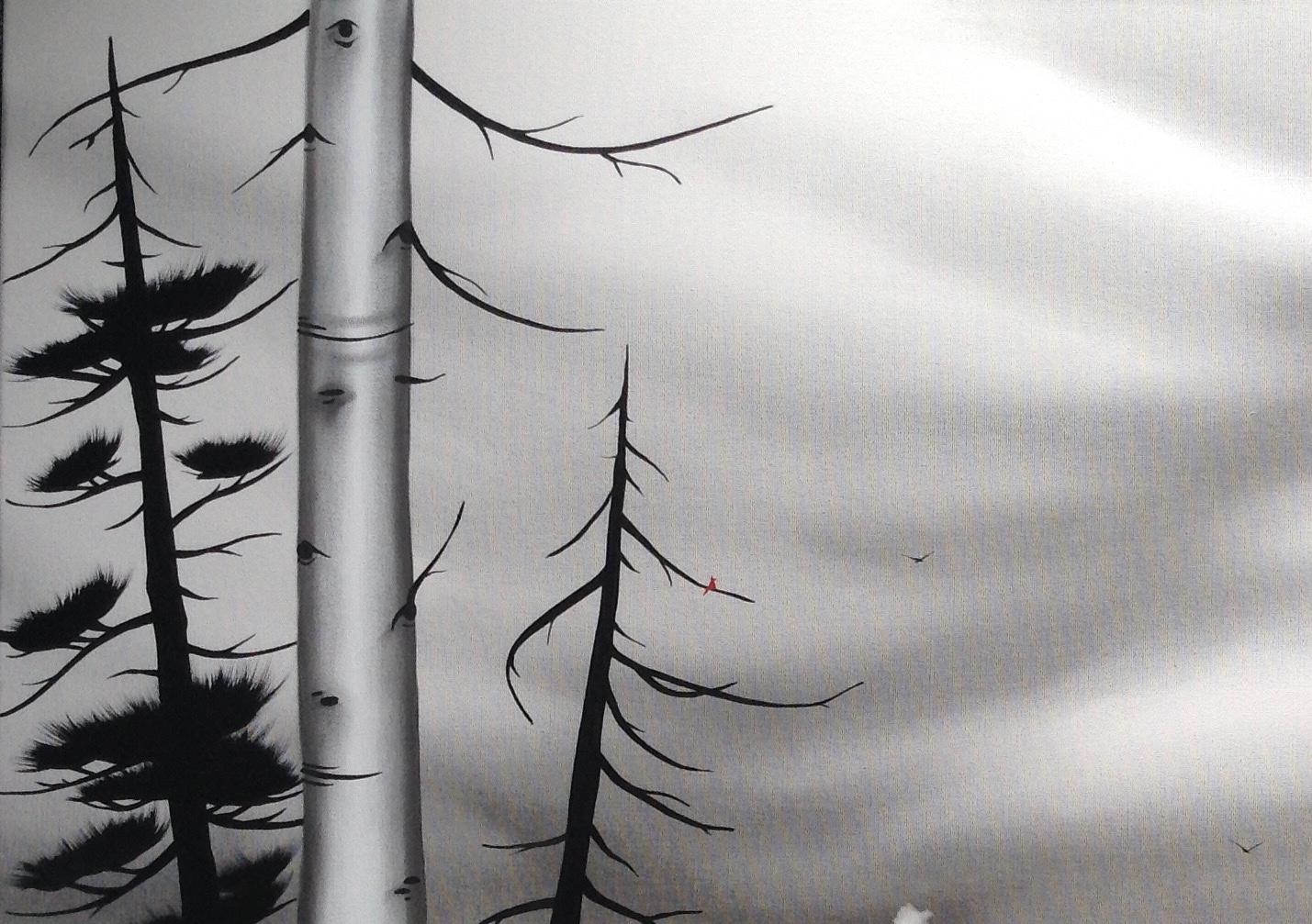 50 shades of a grey day - Painting by Natasha Miller