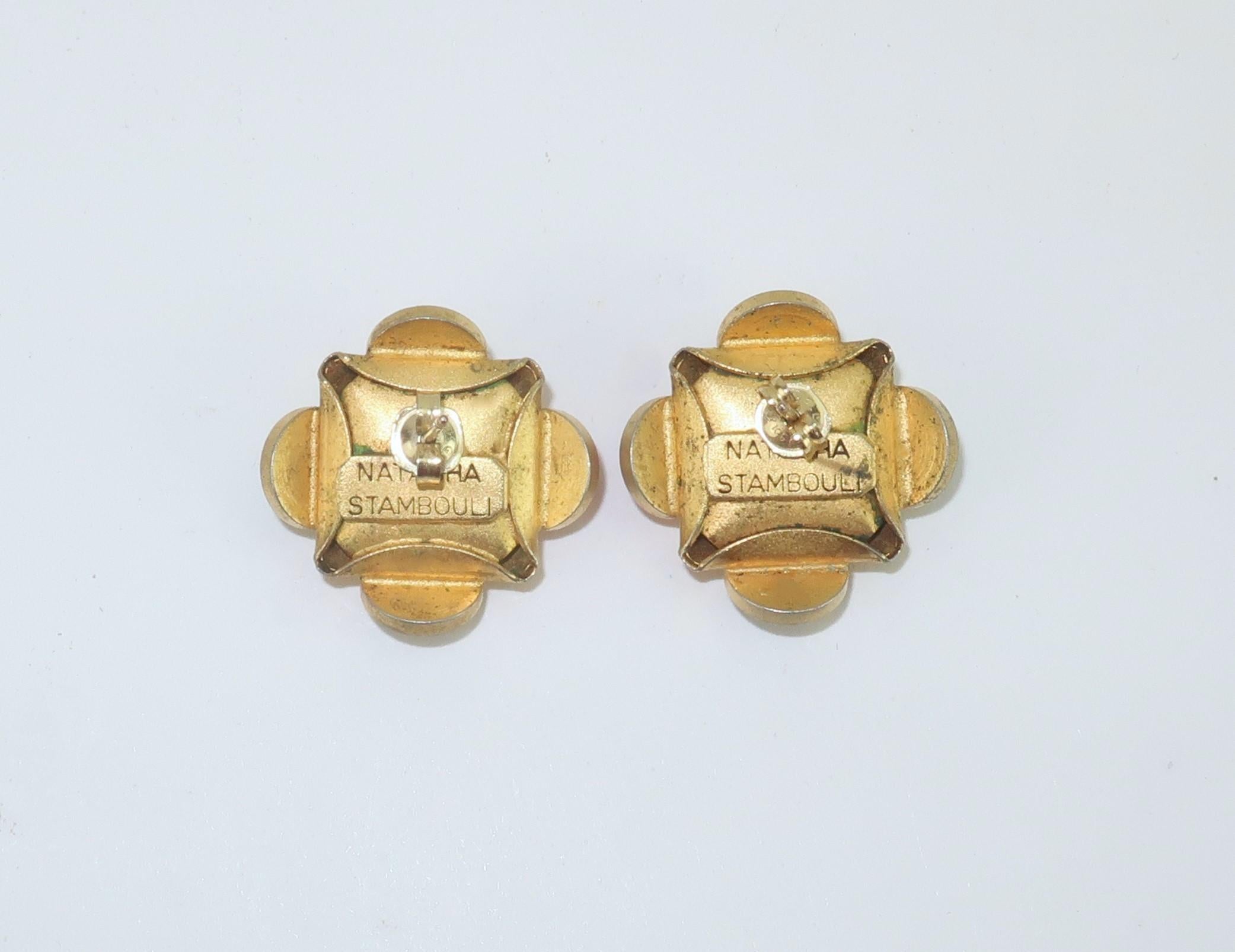 Byzantine Natasha Stambouli Bee Earrings, 1990’s