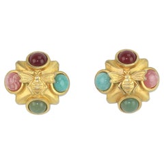 Vintage Natasha Stambouli Bee Earrings, 1990’s