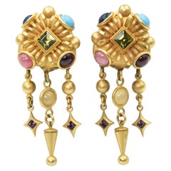 Brass Chandelier Earrings