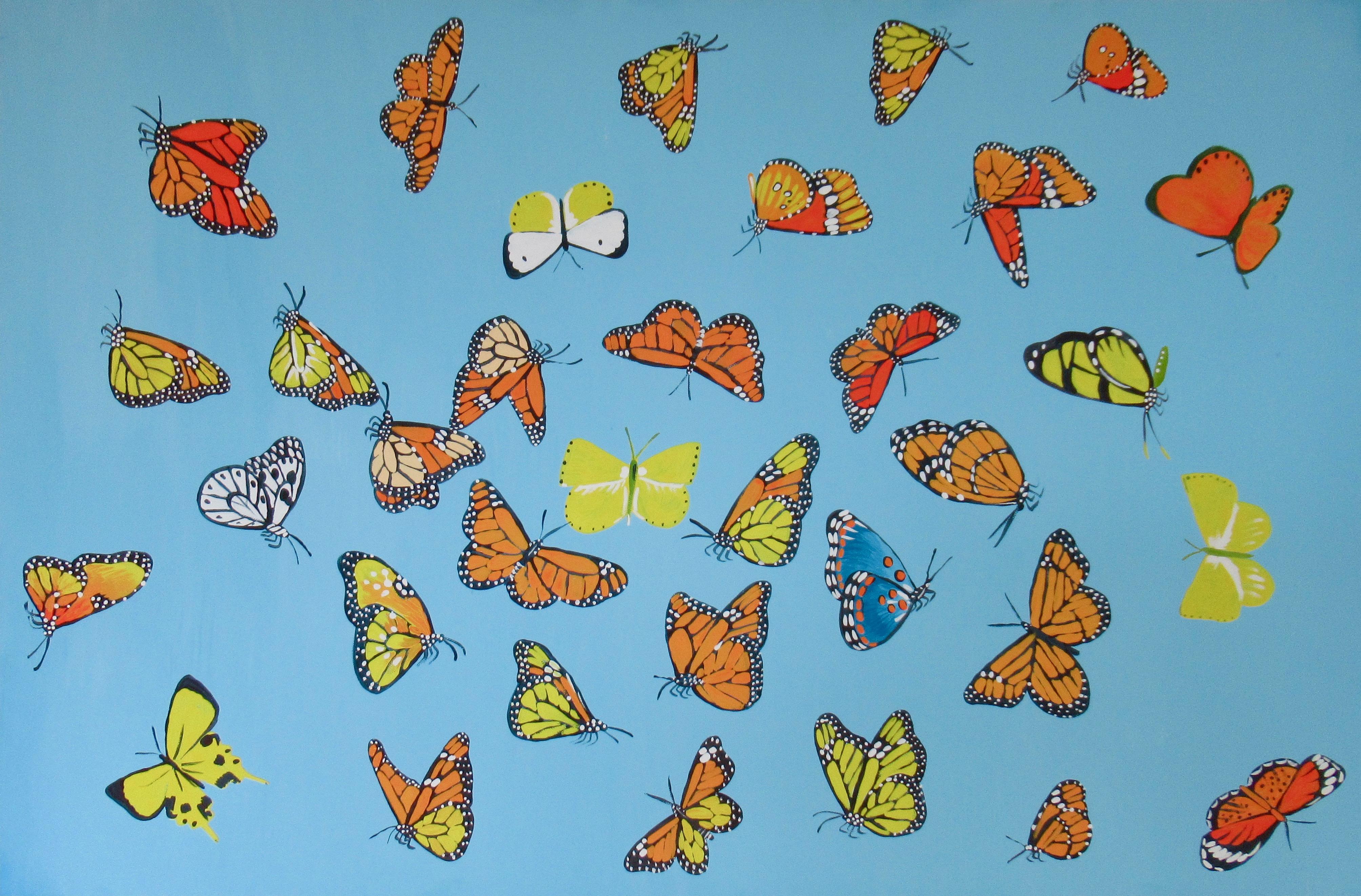 Schmetterlinge, Originalgemälde