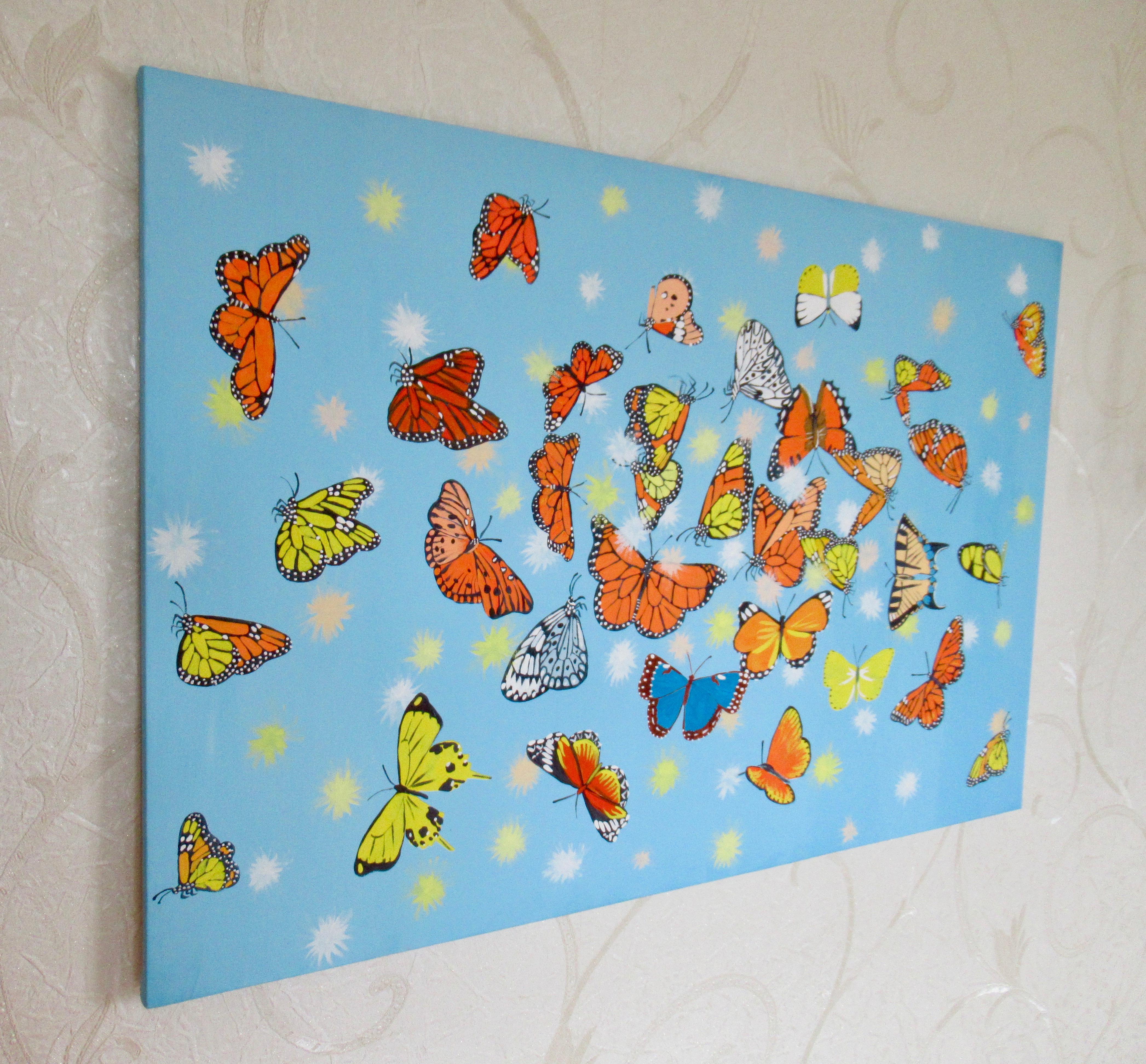 acrylic paintings of butterflies