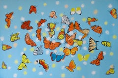 Fluffs and Butterflies 4, Original Painting