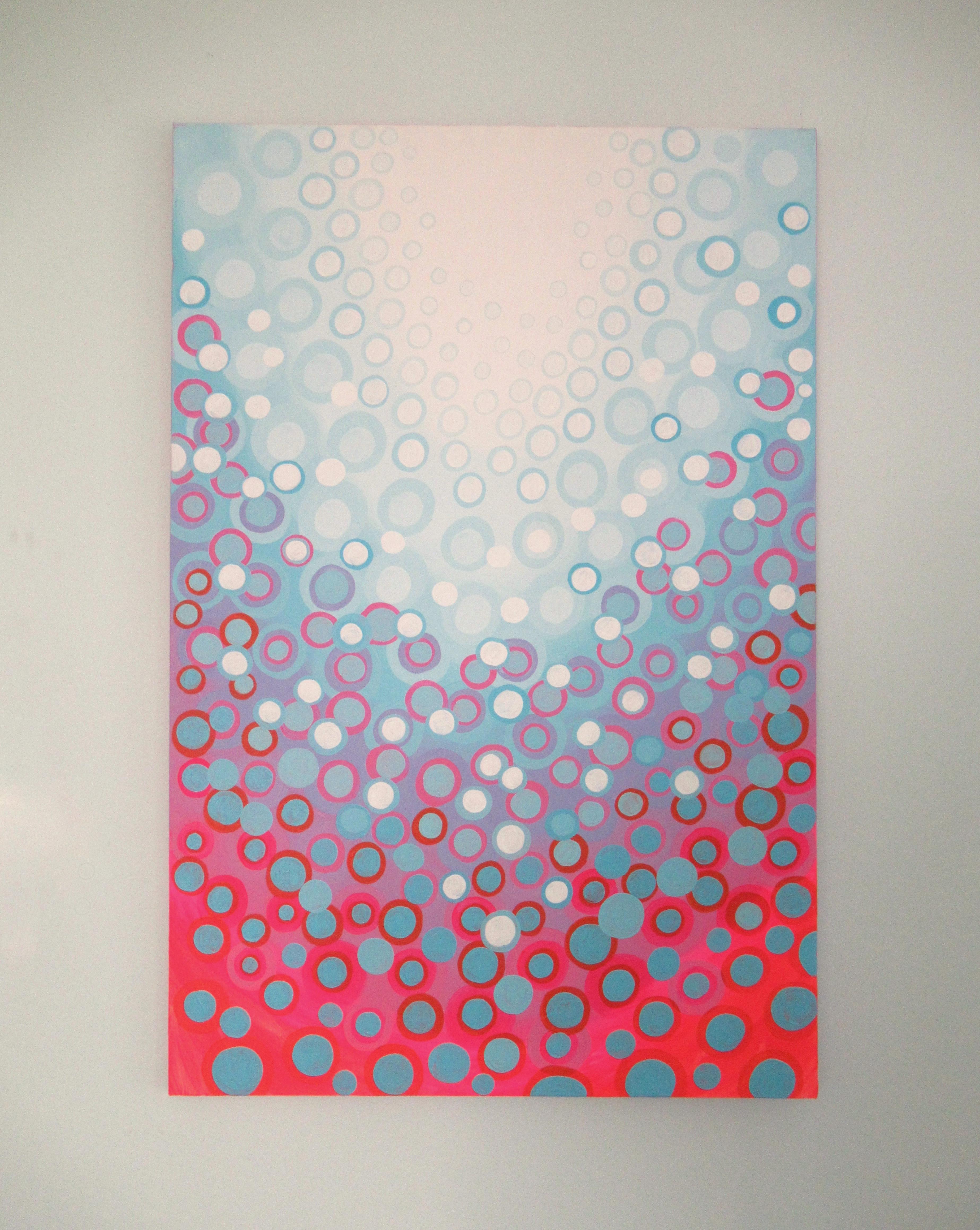 Peinture abstraite couleur chaude glacée - Abstrait Painting par Natasha Tayles
