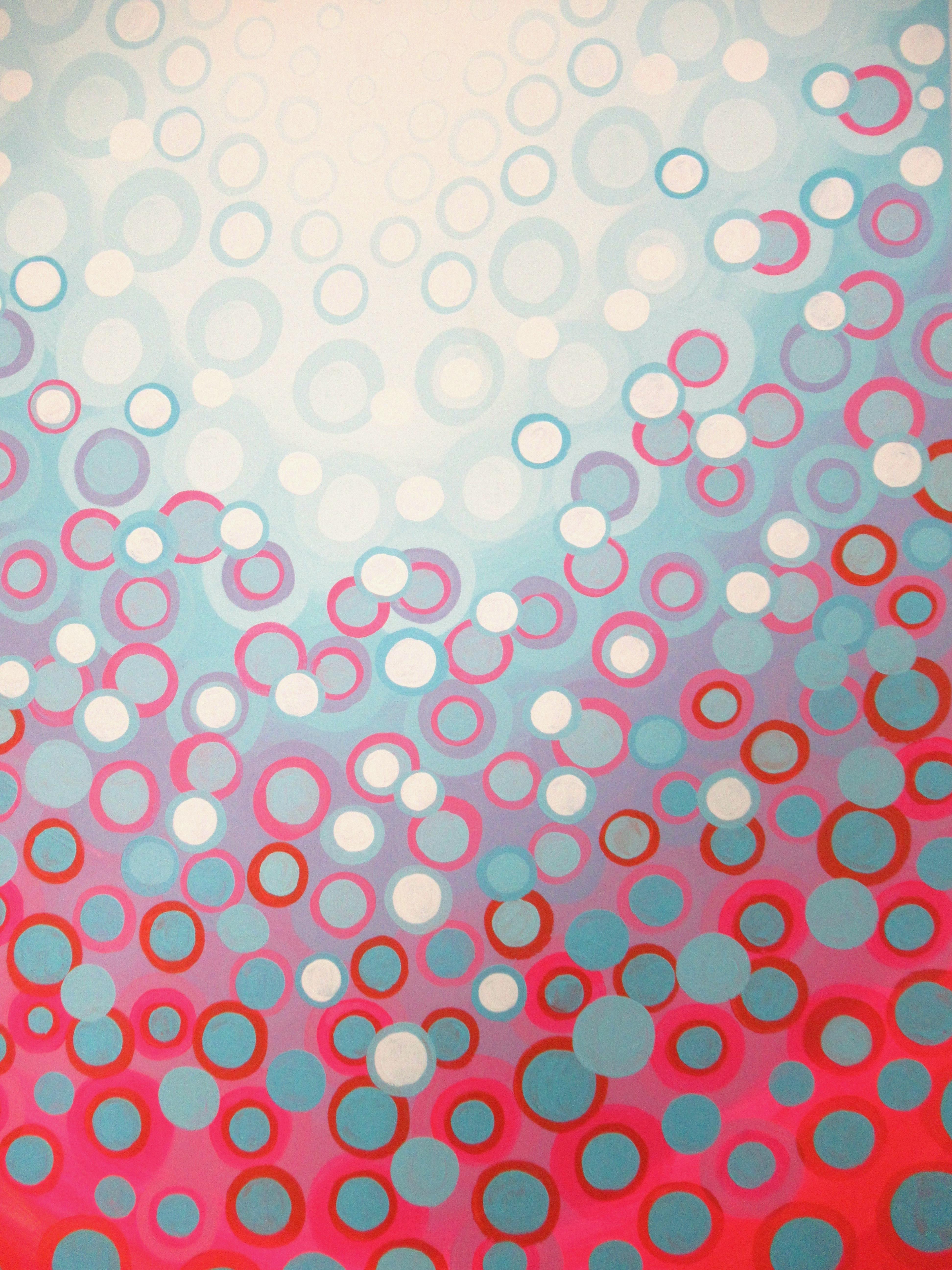 Peinture abstraite couleur chaude glacée - Gris Abstract Painting par Natasha Tayles