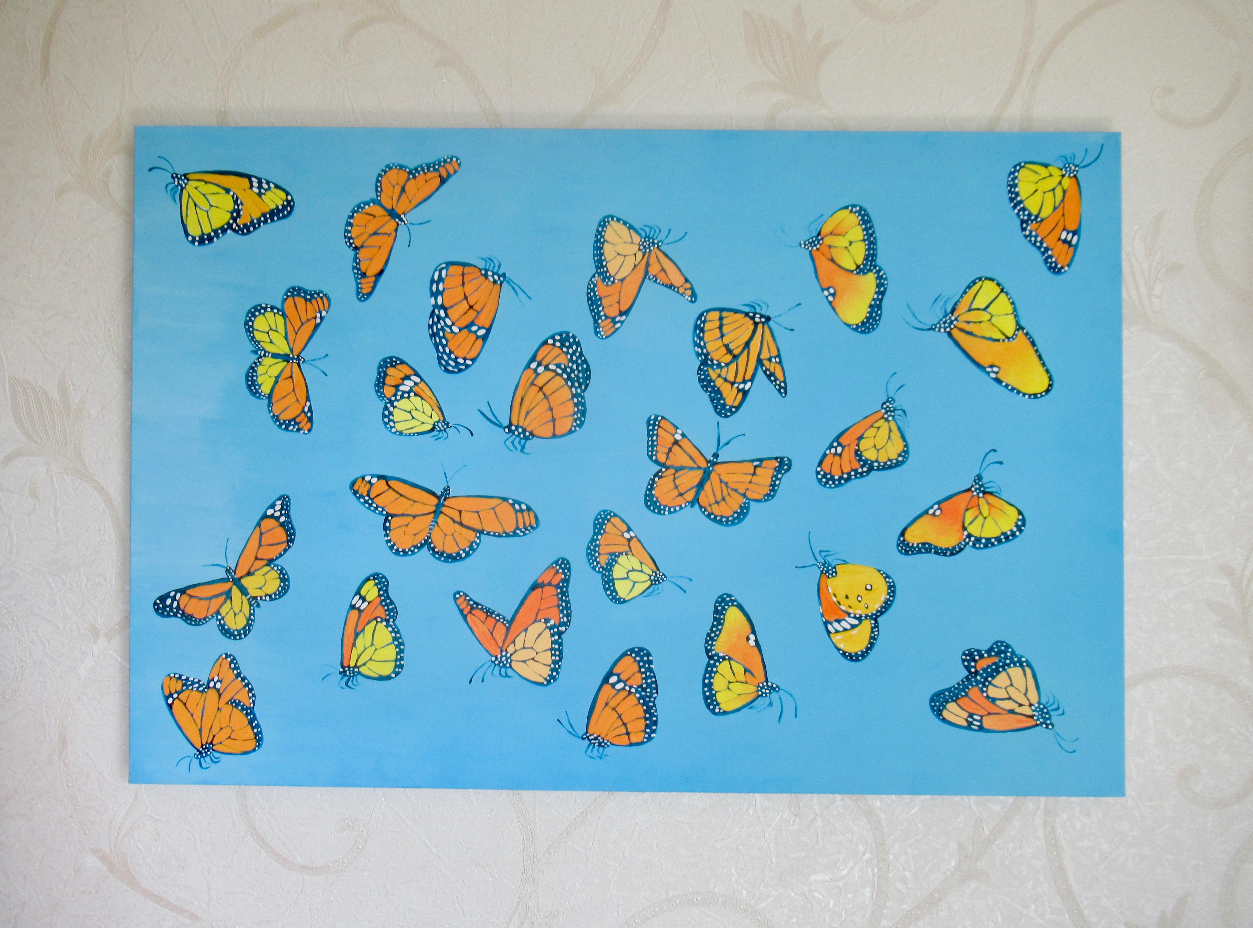 aesthetic butterfly painting