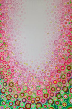 Pink and Green 2, Abstract Painting