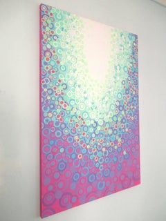 Turquoise and Purple, Abstract Painting