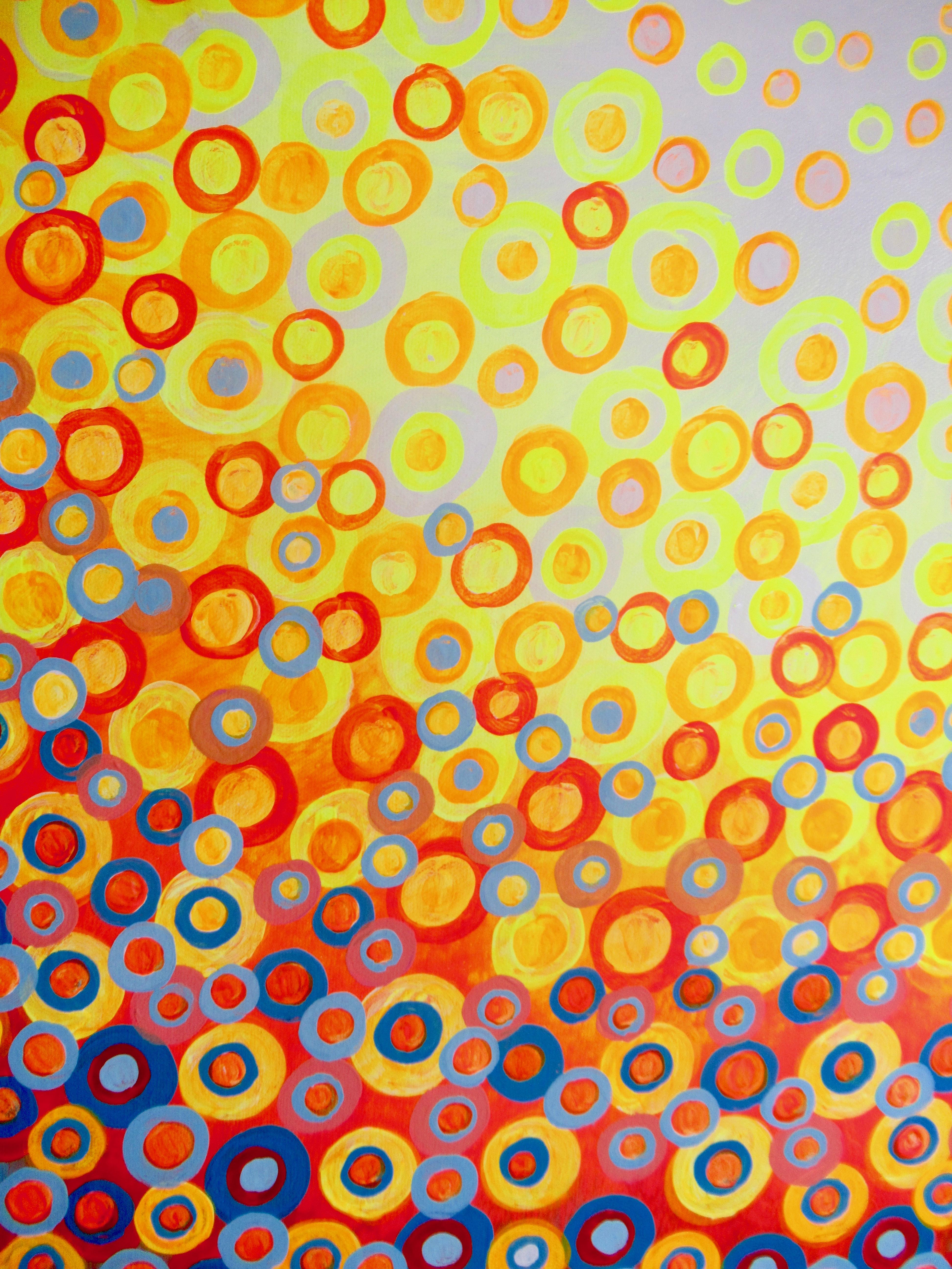 Yellow, Orange and Blue 2, Abstract Painting For Sale 3