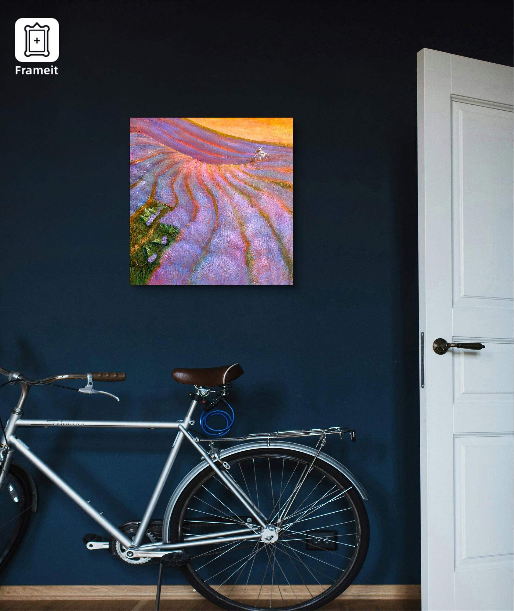 Brise de lavande paysage, botanique, art naïf en vente 10