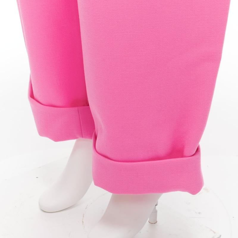 NATASHA ZINKO pink 100% wool high waist pleated front wide leg rolled pants FR34 XS
Reference: BSHW/A00051
Brand: Natasha Zinko
Material: Wool
Color: Pink
Pattern: Solid
Closure: Zip Fly
Lining: Pink Fabric
Extra Details: Darted back.
Made in: