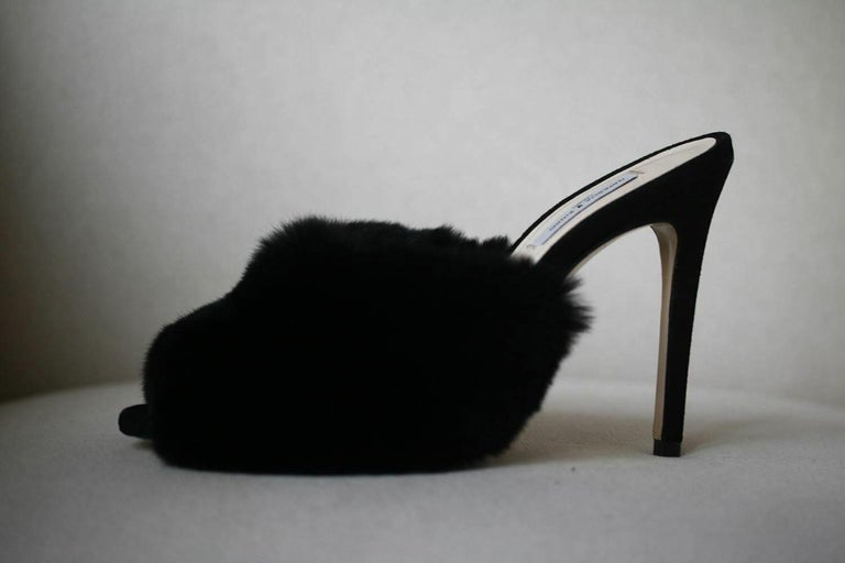 WHITE RABBIT FUR MULES main image 0