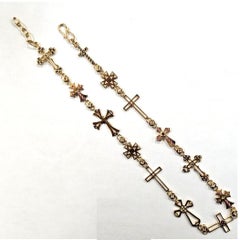 Natasha Zinko 18K Yellow Gold “Crosses” Choker Necklace – Made in France