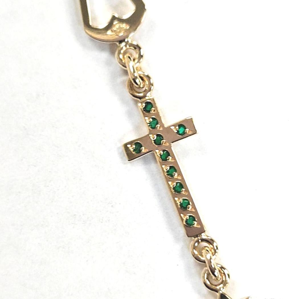 Natasha Zinko - Bracelet à maillons croisés en or jaune 18K sertis de pierres précieuses Pour femmes en vente