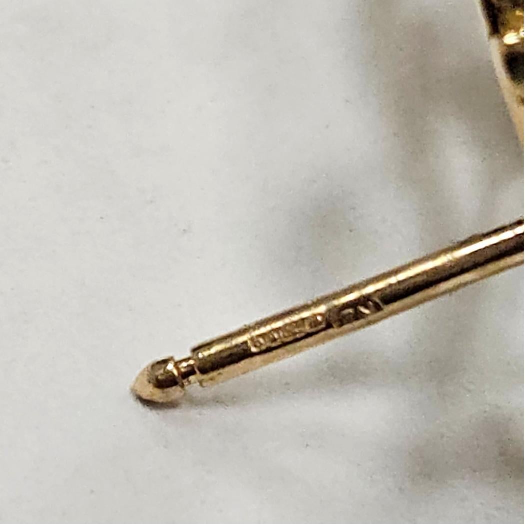 Natasha Zinko 18K Yellow Gold Multi-Gem Long Cross Link Single Earring For Sale 1