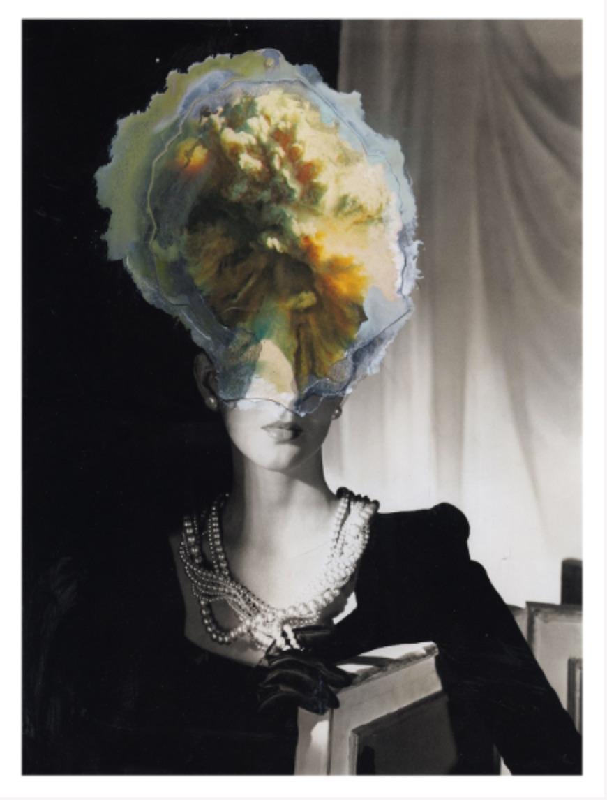 Natasha Zupan Portrait Painting - Atoms and Pearls, #2237. Horst P. Horst homage color photograph