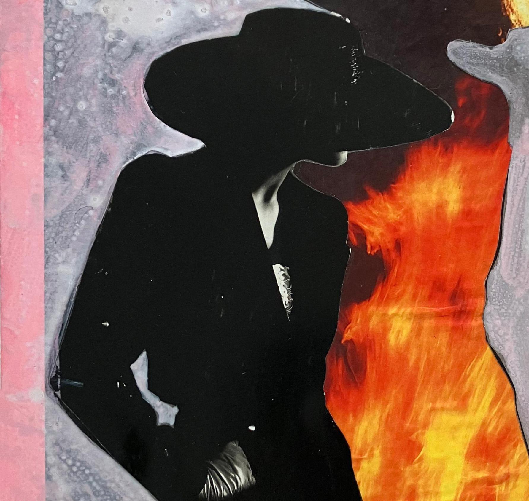 Natasha Zupan's body of work, 'Homage to Horst P. Horst', explores the manipulation of surface texture, light, and the interweaving of time. She has incorporated found images in books from Horst P. Horst into her collages. Time past and time future