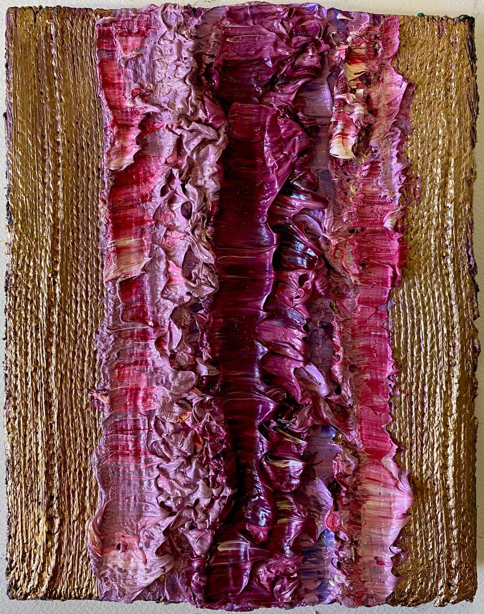 Farbgrenzen 34, 35 & 38, Abstraktes Gemälde auf Leinwand, auf einem Streifen montiert – Painting von Natasha Zupan