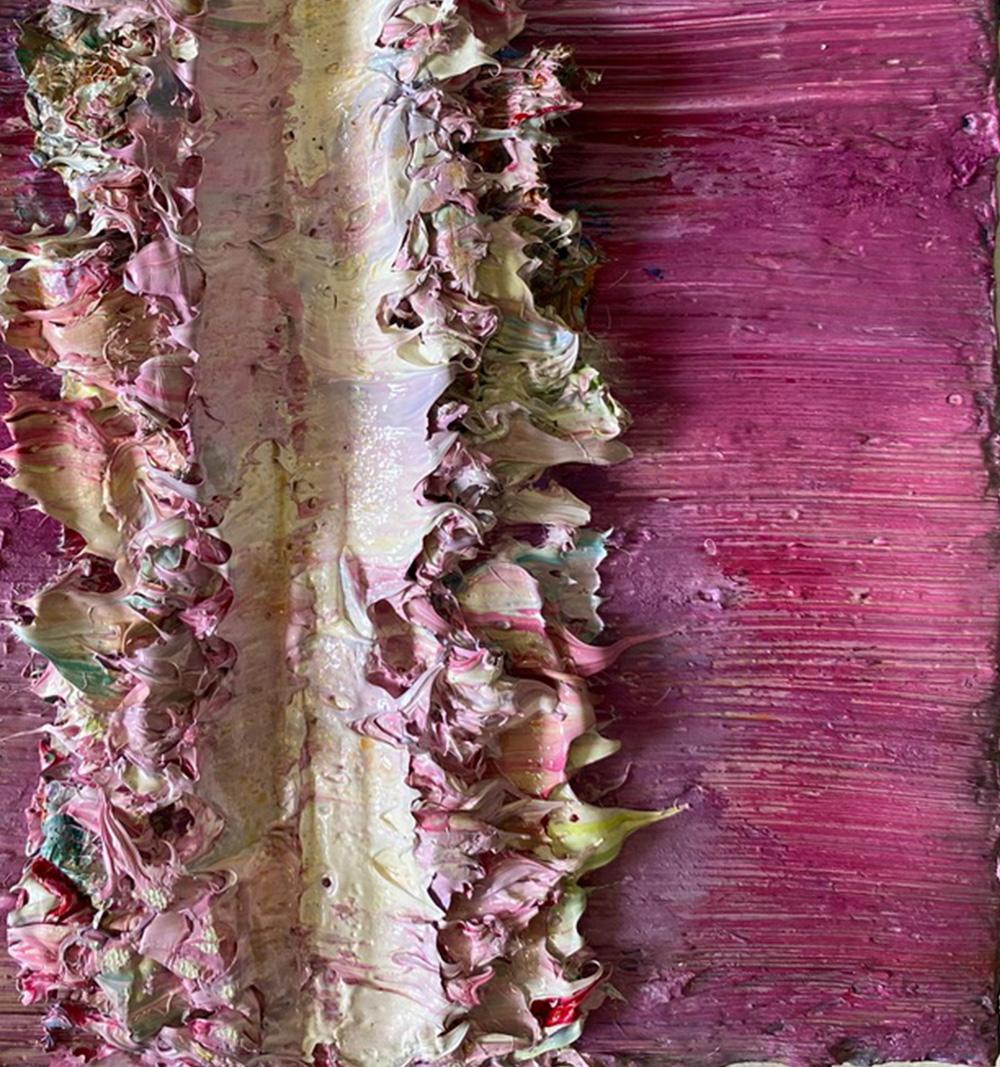 Límites de color #34. Pintura abstracta sobre lienzo, montada sobre bastidor. - Abstract Painting Marrón de Natasha Zupan