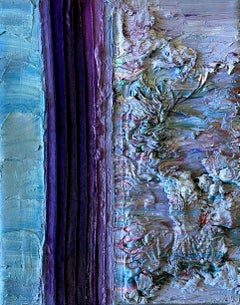 Farbgrenzen #40. Abstraktes Gemälde auf Leinwand, montiert auf einer Strebe.