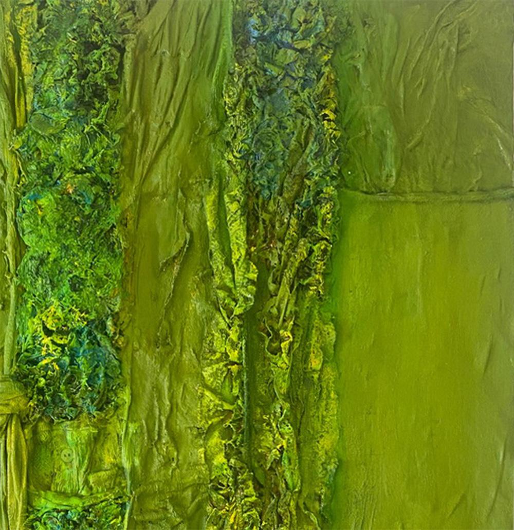 Límites de color nº 62, De la serie Límites de color Óleo, tela sobre madera - Abstract Painting Marrón de Natasha Zupan