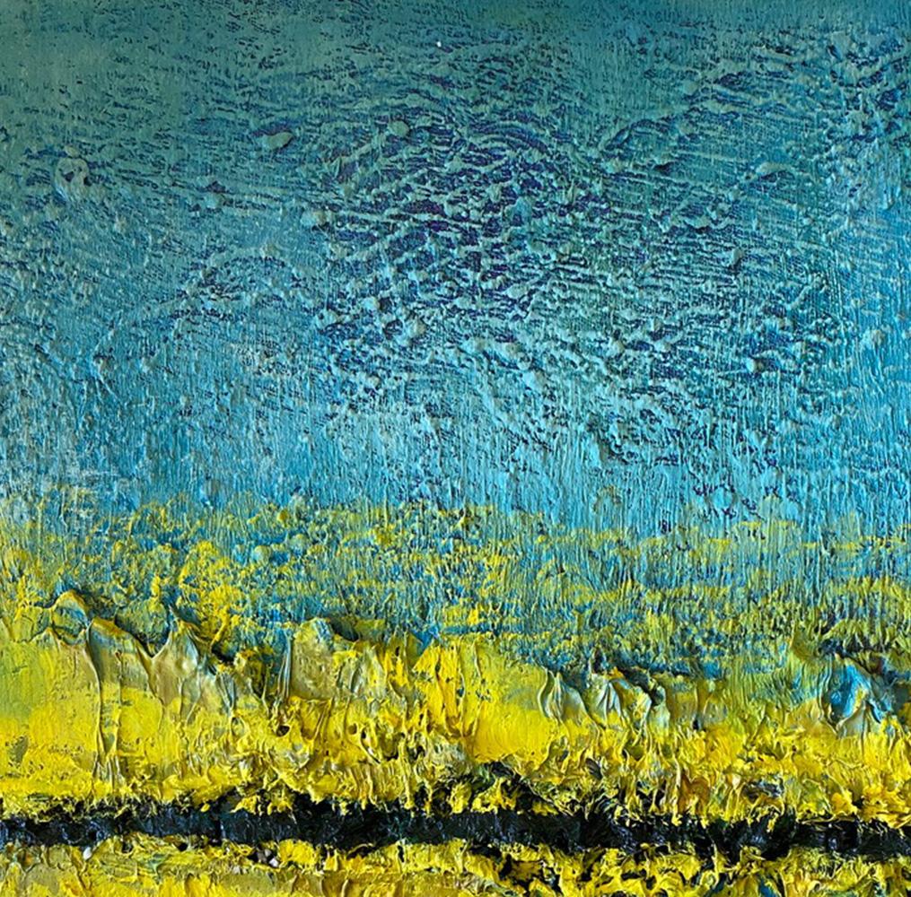 Color Derivatives #5 From the series Color Derivatives Oil, fabric on wood For Sale 1