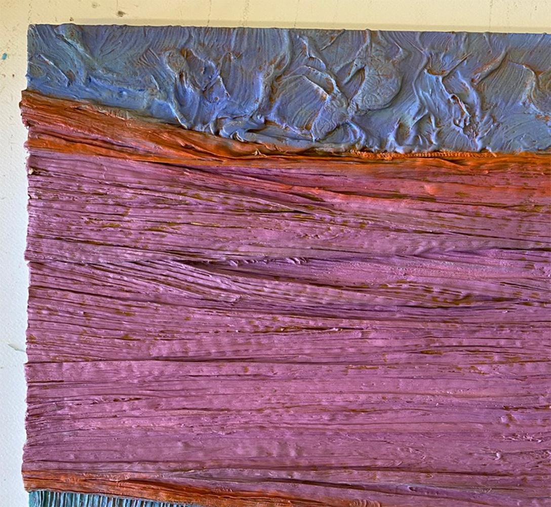 Color Derivatives #52. Pittura astratta su tela, montata su legno - Abstract Painting Marrone di Natasha Zupan