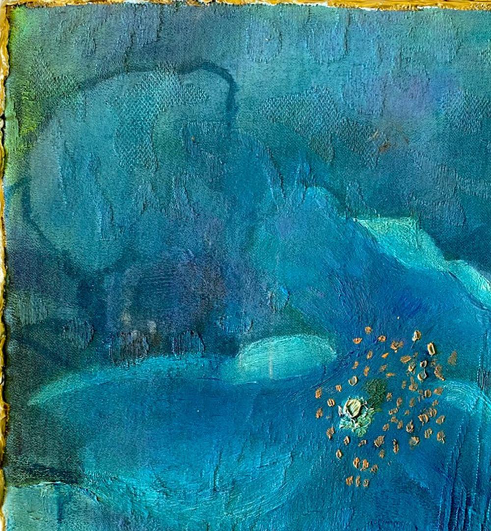 Color Derivatives #61, From the series Color Derivatives Oil, fabric, on canvas - Contemporary Painting by Natasha Zupan
