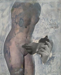 Crazy He Calls Me. Framed Mixed media Collage on paper