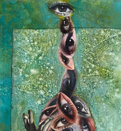 Diana's Eyes #2256. Homage to Hort P Horst, Mixed media Collage on Paper
