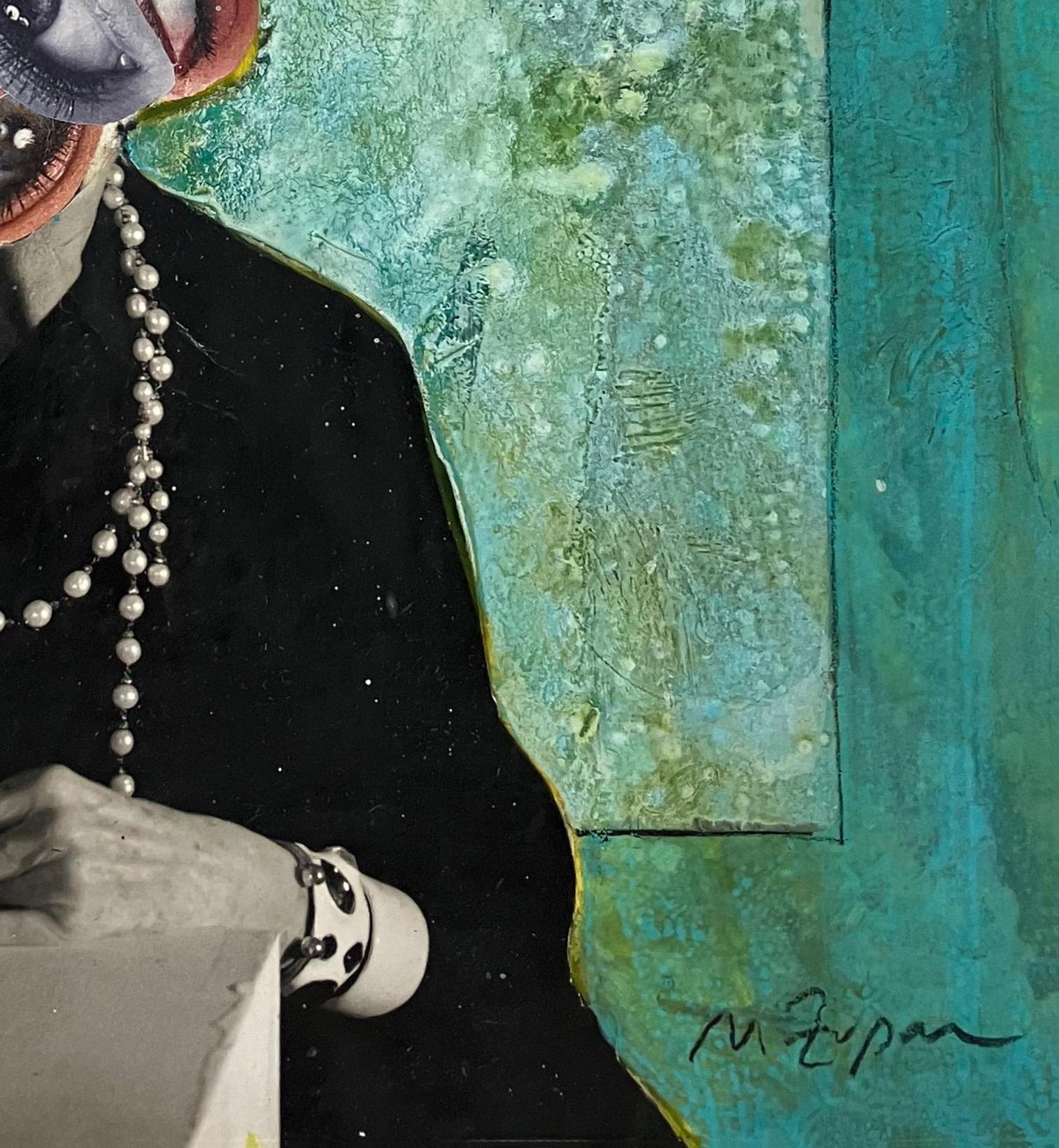 Diana's Eyes #2256. Hommage an Hort P. Horst, Mischtechnik Collage auf Papier im Angebot 1