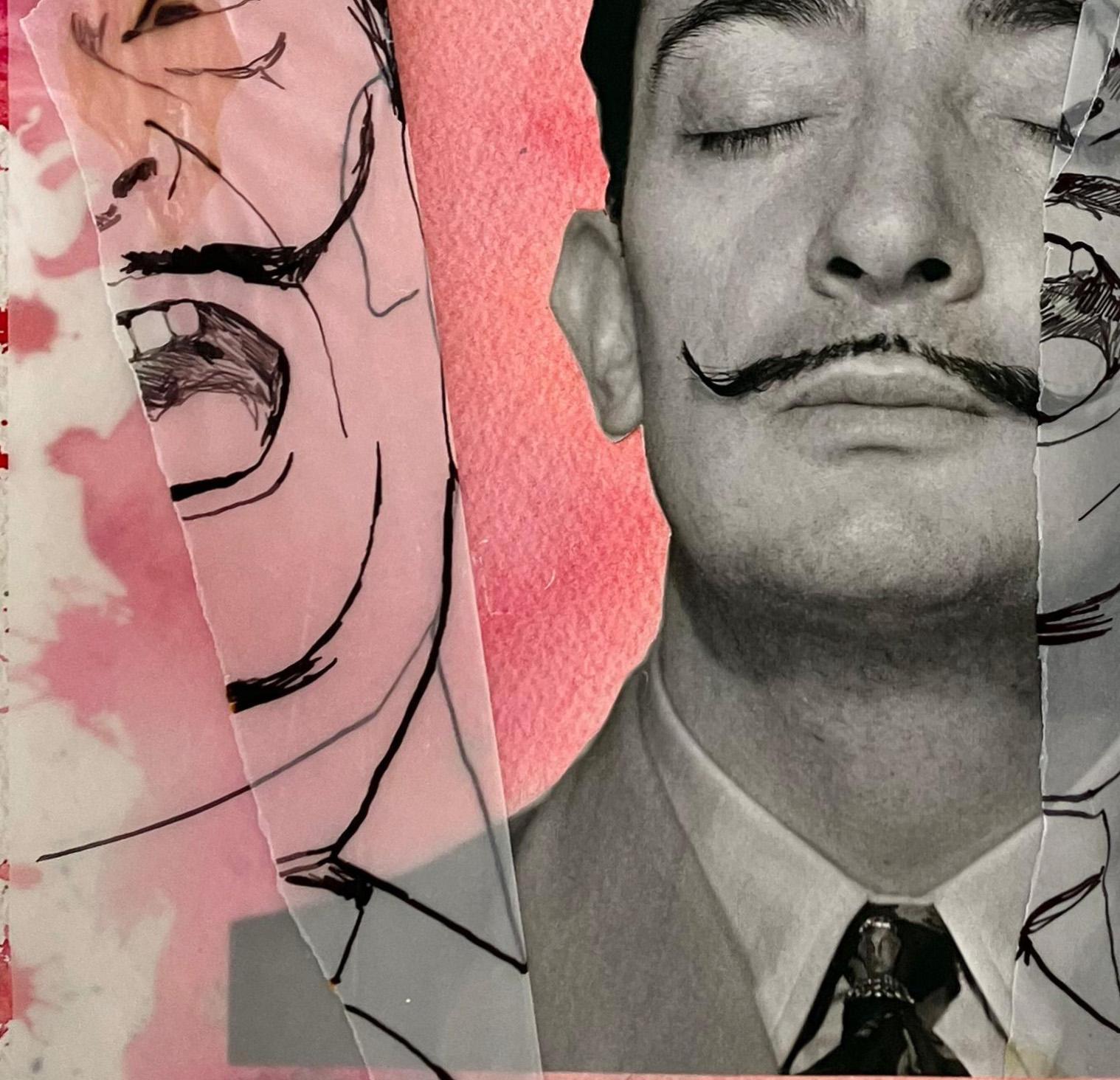 Dreaming Dali, #2270, Homage to Horst P Horst. Mixed media Collage on Paper - Modern Mixed Media Art by Natasha Zupan