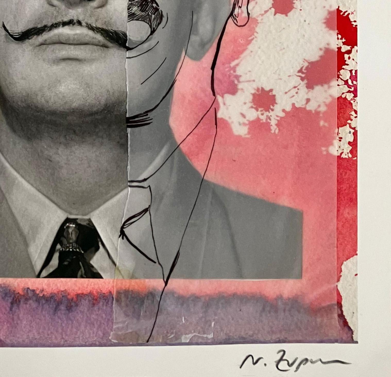 Dreaming Dali, #2270, Homage to Horst P Horst. Mixed media Collage on Paper For Sale 1
