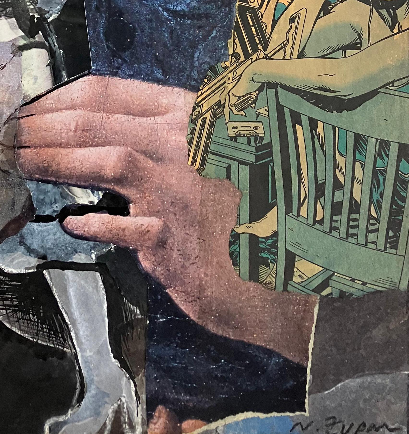 Récurrence éternelle #2. Technique mixte Collage sur papier en vente 3